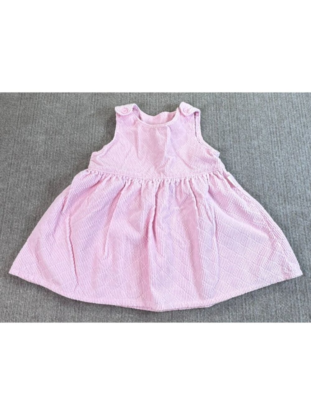 VTG OshKosh Baby B'gosh Pink Corduroy Pinafore Jumper Dress 24 Months 90s Cotton